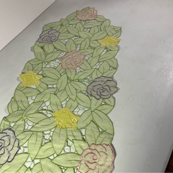 Springtime Embroidered Table-Top Runner - Picture 11 of 13